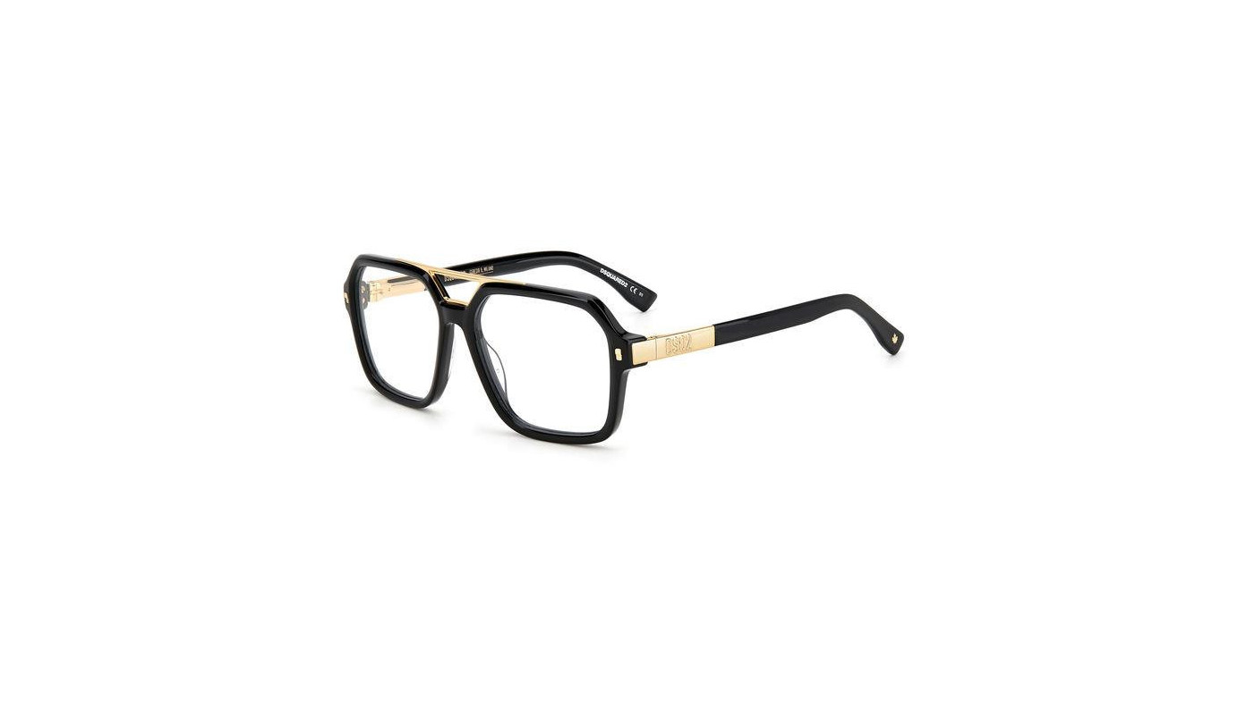 Dsquared2 D2 0035 2M2 Black Gold Occhiali da Vista Occhialeria